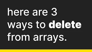 3 Quick & Easy Ways to Remove Elements from Arrays in JavaScript