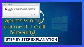 api-ms-win-crt-runtime-l1-1-0.dll is Missing Issue Fixed with Few Easy Steps