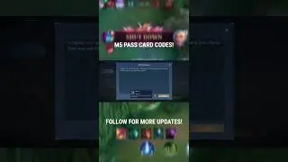 M5 Pass Card Redemption Codes! 
