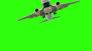 Airplane on green screen