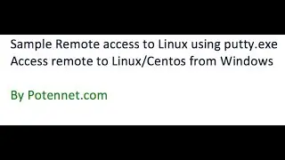 Remote Linux Centos with Putty runs on Windows.