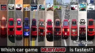 MUSTANG in AR, CM, DD, CarX DR 2, CarX Street, DZO, FH5, NFS UNB, BeamNG, AC, TCM, TDU Solar Crown