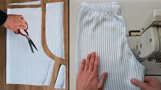 Tips for cutting and sewing clothes.  Easy steps for beginners | With elastic waist