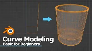 Blender Curve Modeling - 3 Minutes to build a 3D Glass Cup - Part 1