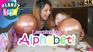 Learning ABC Letters With Mia Popping Balloons - English Vocabulary - Educational Videos