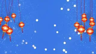 Chinese New Year Greetings Green Screen Background | Chinese New Year Animation Bluescreen
