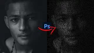 Portrait Text Effect - Photoshop Short Tutorial