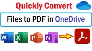 How To Make PDF in OneDrive | How To Convert Word To PDF In OneDrive | Convert File To PDF OneDrive