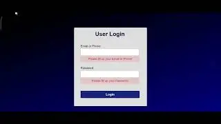 Login form validation with html,css,js
