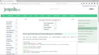 How do I get ServletContext and ServletConfig object in a Spring Bean?
| javapedia.net