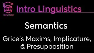 [Introduction to Linguistics] Grices Maxims, Implicature, Presupposition