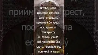 Тропарь преподобной Марии Египетской глас 8