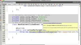 Java Swing Event Handling