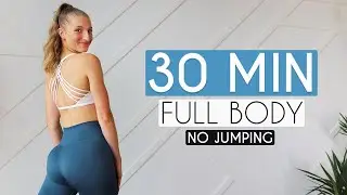 30 MIN FULL BODY HIIT (No Jumping + No Equipment)