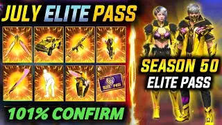 JULY ELITE PASS FREE FIRE | SEASON 50 ELITE PASS | NEXT ELITE PASS IN FREEFIRE | FREE FIRE NEW EVENT