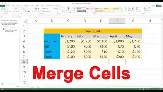 How to merge cells in Excel