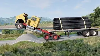 Truck vs Bumps|Cars vs Bumps|Bus vs Bumps - Beamng Drive #3