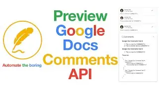 [Preview] Build a Google Docs Comments API with Apps Script