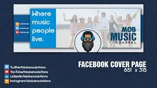 How to create Facebook cover photo design in Photoshop CS6 tutorial