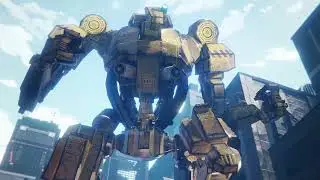 [Giantess girl video] Bump! Giant girl vs Robot