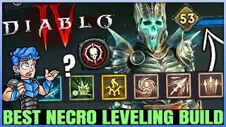 Diablo 4 - Best Highest Damage Necromancer Leveling Build - 1-50 FAST & EASY - Full Skills Guide!
