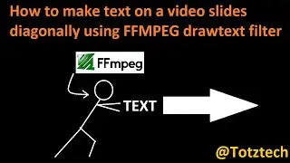 FFMPEG - How To Slides Overlayed Text Diagonally On A Video Using Drawtext Filter