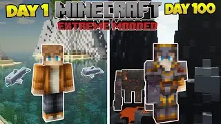 I Spent 100 DAYS in EXTREME MODDED Minecraft, & here's what happened...