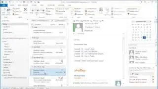 Move email to a folder using the move button