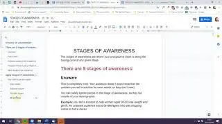 What are the 5 stages of awareness?