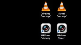 How to quickly open VLC video feed from a desktop shortcut for a Hikvision security camera.