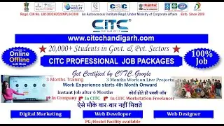 CITC Job Packages in Web Designing, Development & Digital Marketing