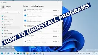 Uninstall programs in windows 11 | Remove Apps on Windows 11