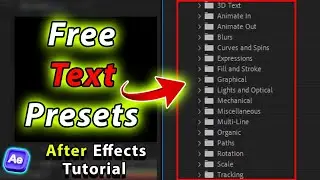 Free Text Animation Presets That Look PROFESSIONAL After Effects Tutorial