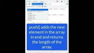 Difference between push vs pop in Array in JS? 