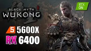 ✅ Black Myth Wukong Benchmark ✅ RX 6400 + Ryzen 5 5600X 🔴 FSR 3 + Frame Generation 🔴