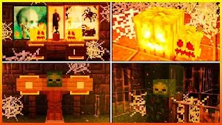 ДЕКОРАЦИИ НА ХЭЛЛОУИН В МАЙНКРАФТ//ТОПОВЫЙ ДЕКОР НА HALLOWEEN В MINECRAFT