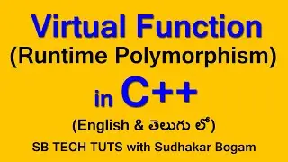 Virtual function in c++ | Runtime Polymorphism in C++ | Dynamic Polymorphism in C++ | C++