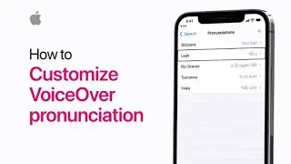 How to customize VoiceOver pronunciation on your iPhone — Apple Support