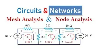 How to solve Mesh analysis and Node analysis? calculation using mesh analysis and node analysis.