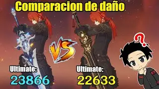 Diluc con Sombra de la Marea Vs Prototipo Arcaico | COMPARACION DAÑO | Genshin Impact