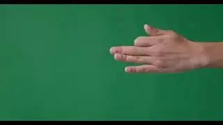 Walking Finger Green Screen  - Chroma Key - No Copyright