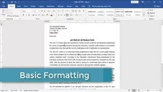 Formatting an Official Letter in Microsoft Word 2019