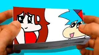 BOYFRIEND and GIRLFRIEND FNF Flipbook Animation (Friday Night Funkin')