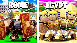 100 Players Simulate an ANCIENT CIVILIZATION WAR in Minecraft Civilization War