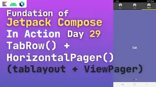 jetpack compose tablayout example | jetpack compose tabrow | jetpack compose horizontal pager day29