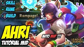TUTORIAL AHRI MID - BUILD & RUNE - League of Legends Wild Rift Mobile Indonesia