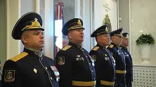 Передача штандарта новому командующему ЧФ