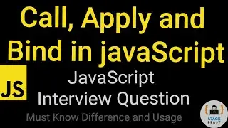 Call, apply, bind usage and difference in JavaScript | JavaScript Interview  question