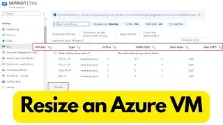 Resize an Azure VM