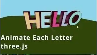 17b How to animate individual letters of 3d text three.js